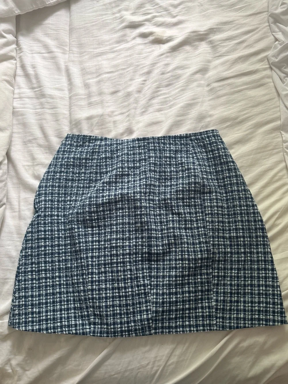 Urban Outfitters Seersucker Gingham mini skirt Size Small